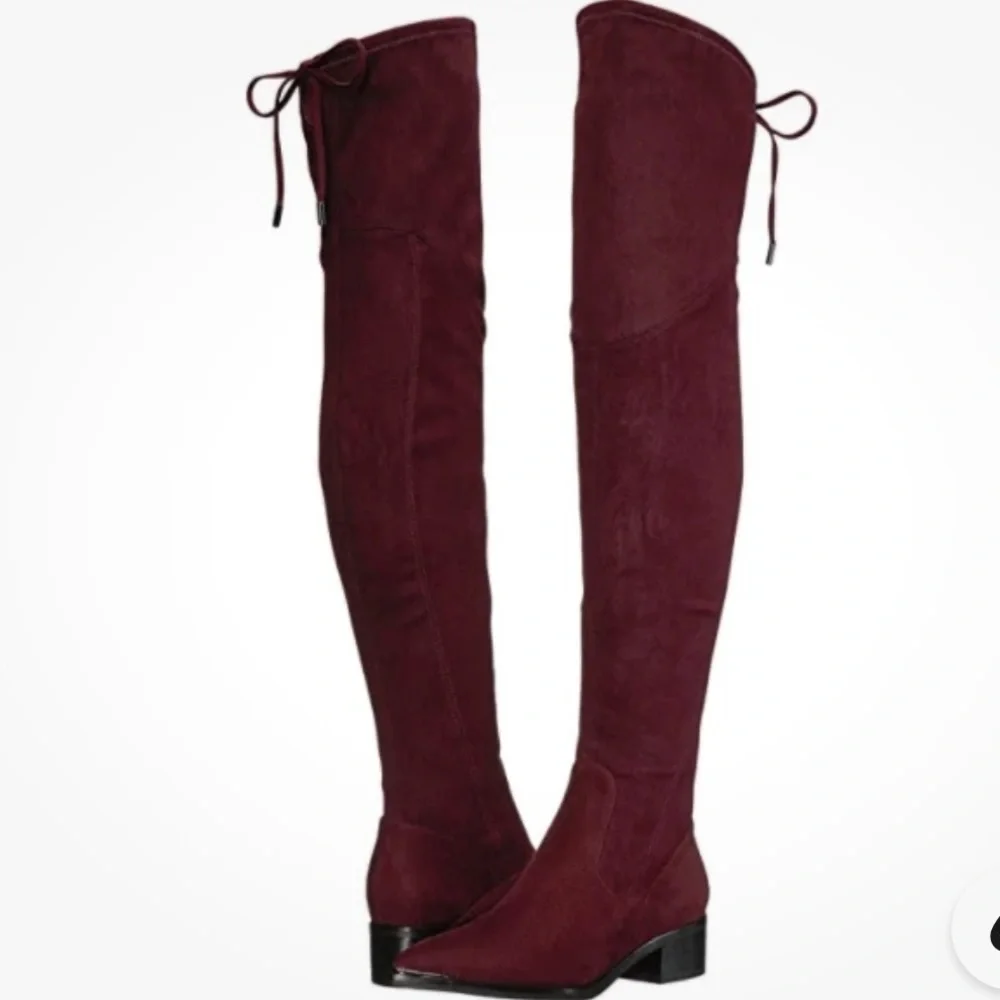 Mark fisher Women's Burgundy over the knee Boots size 7.5